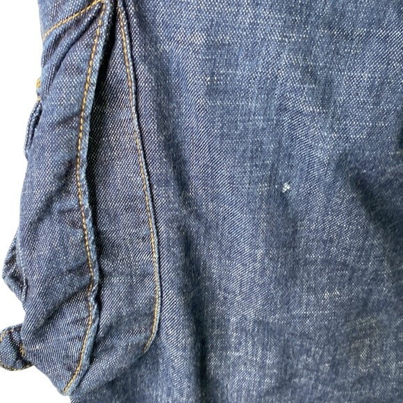 Patrick Robinson for Target Wide Leg Denim Cargo Distressed Jeans Dark Wash - Picture 6 of 16